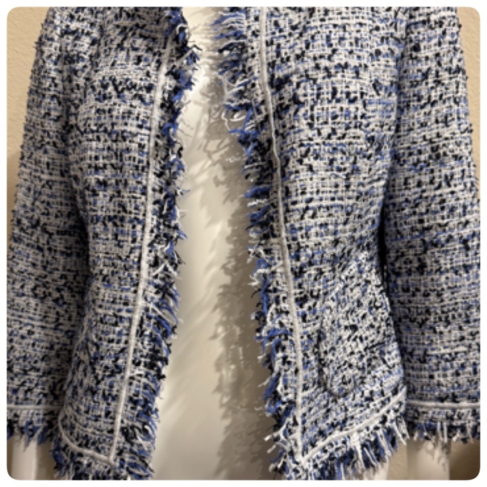 W BY WORTH TWEED BLAZER SIZE 4 - Picture 14 of 16